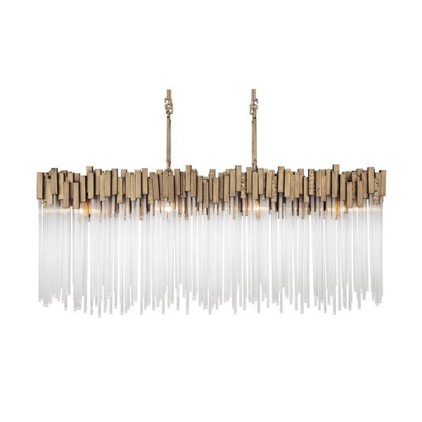 Matrix 8-light Havana Gold Linear Pendant - Gold | Bed Bath & Beyond