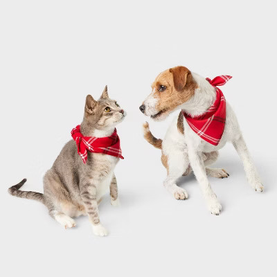 Plaid Matching Family Dog and Cat Bandana - Wondershop™ - One Size Fits Most | Target