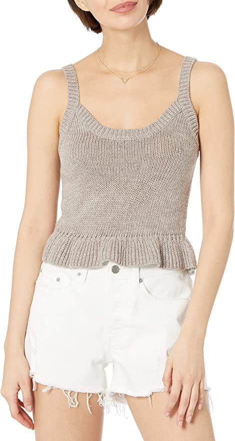 The Drop Women's Ameena Ruffle Cropped Sweater Tank | Amazon (US)