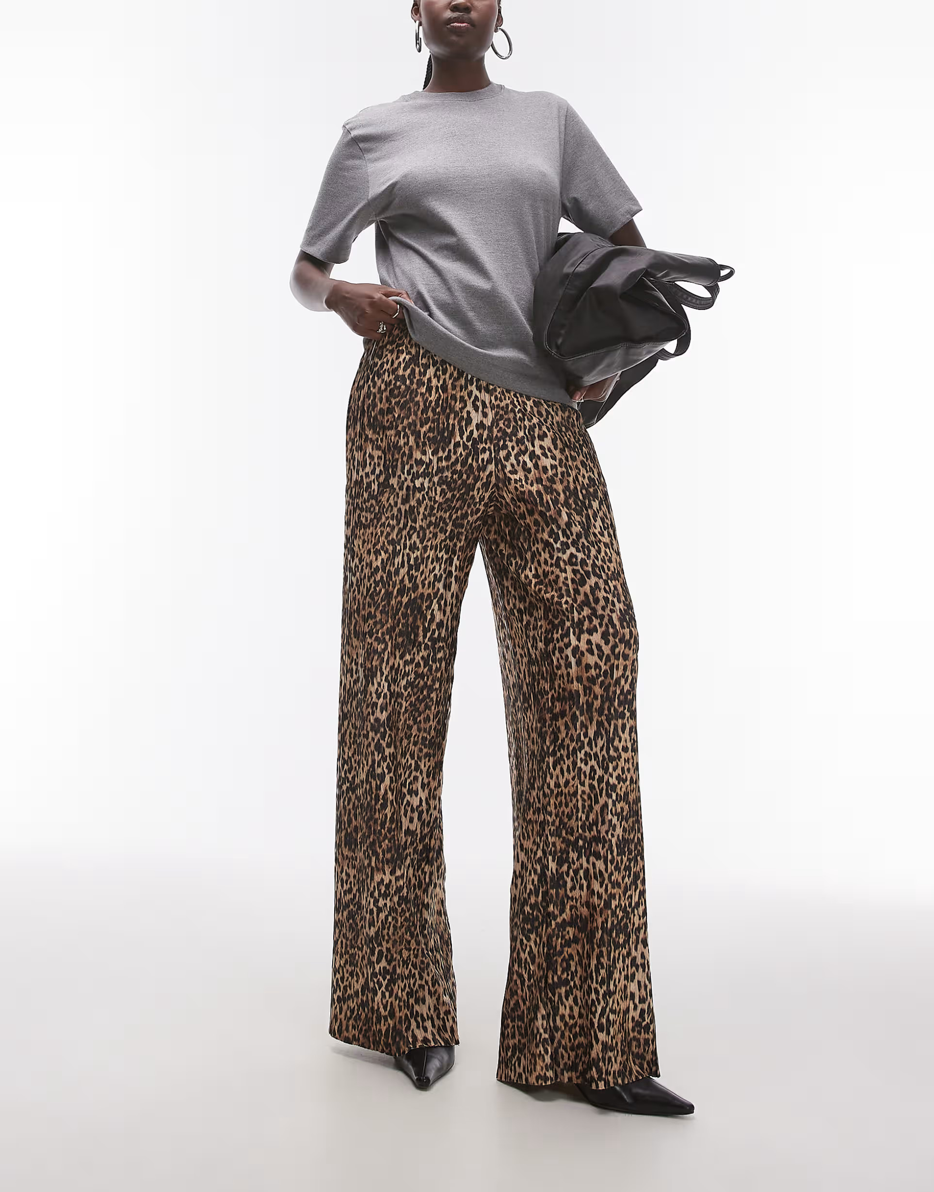 Topshop Tall - Plissé broek met luipaardprint | ASOS (Global)