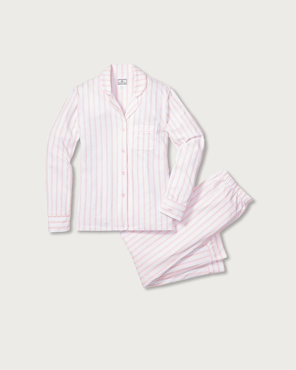 Petite Plume™ women's luxe Pima cotton pajama set in stripe | J. Crew US