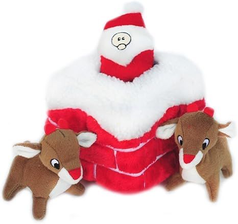 ZippyPaws - Holiday Burrow, Interactive Squeaky Hide and Seek Plush Dog Toy | Amazon (US)