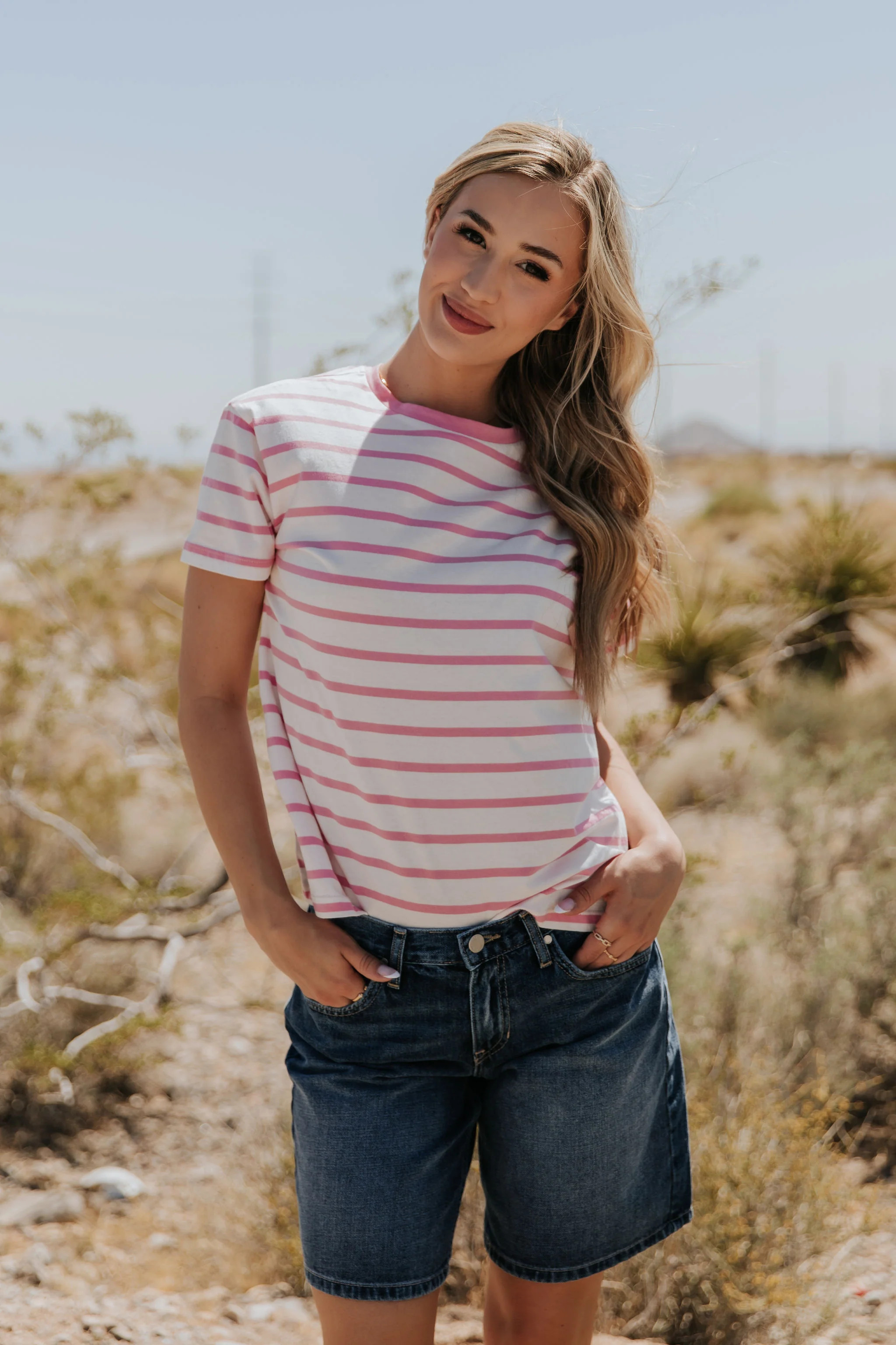 THE JBD JORT IN MEDIUM DENIM | Pink Desert