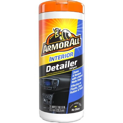 Armor All 25ct Interior Detailer Wipes Automotive Wash: Car Cleaning Supplies, Prevents Fading & Cracking, Unscented | Target