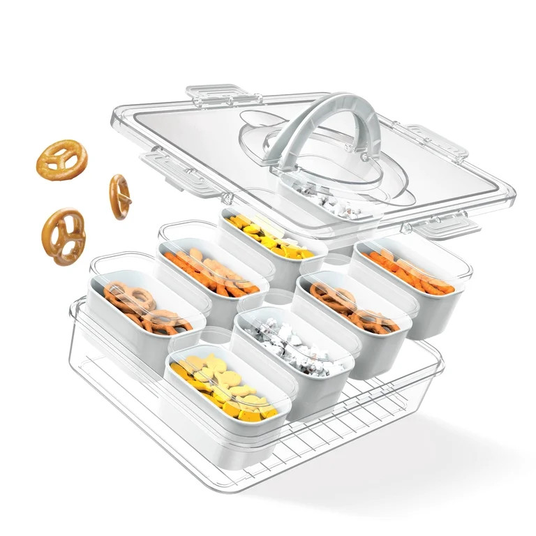 Cook With Color 8-Compartment Snackle Box, Charcuterie and Snack Container, Divided Serving Tray ... | Walmart (US)