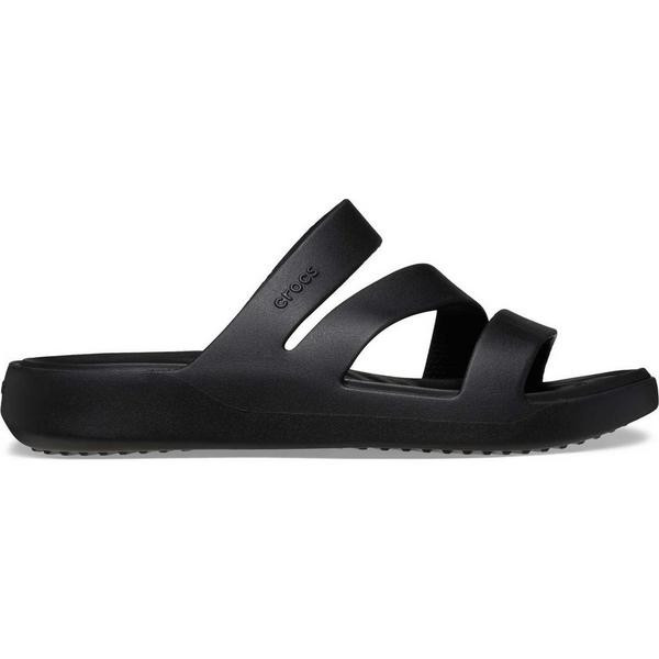 Women's Crocs Getaway Strappy Slide Sandals 8 Black | Scheels Sports