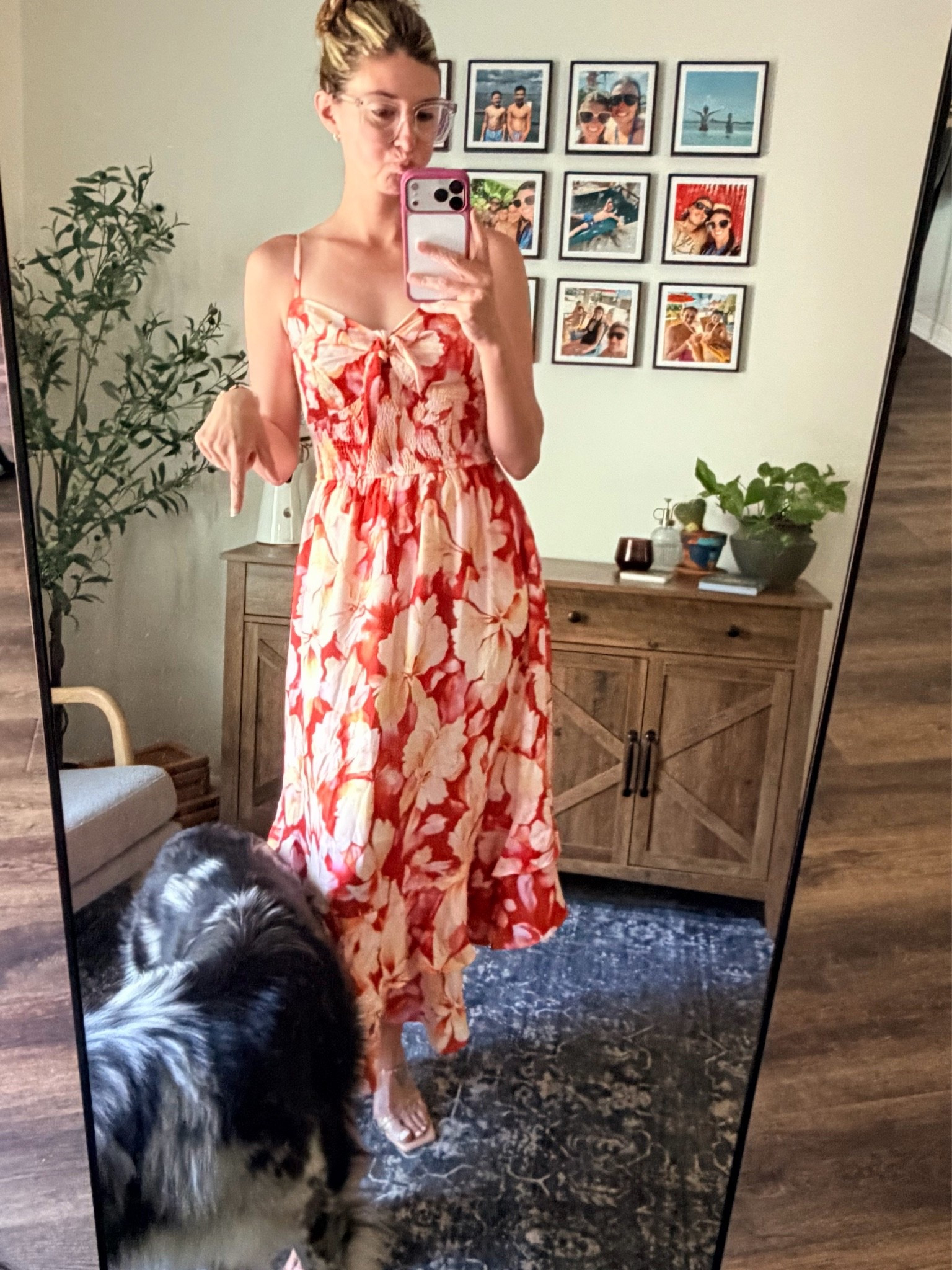 Because this is real life, and it’s not perfect over here. But this dress is. Adjustable straps, flattering & stretchy waist.

#LTKSaleAlert