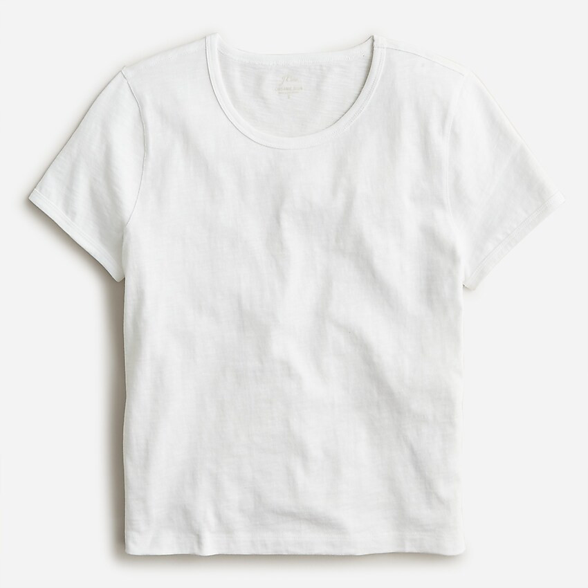 J.Crew: '90s Cropped Organic Slub Cotton T-shirt For Women | J. Crew US