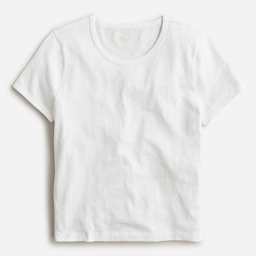 J.Crew: '90s Cropped Organic Slub Cotton T-shirt For Women | J.Crew US