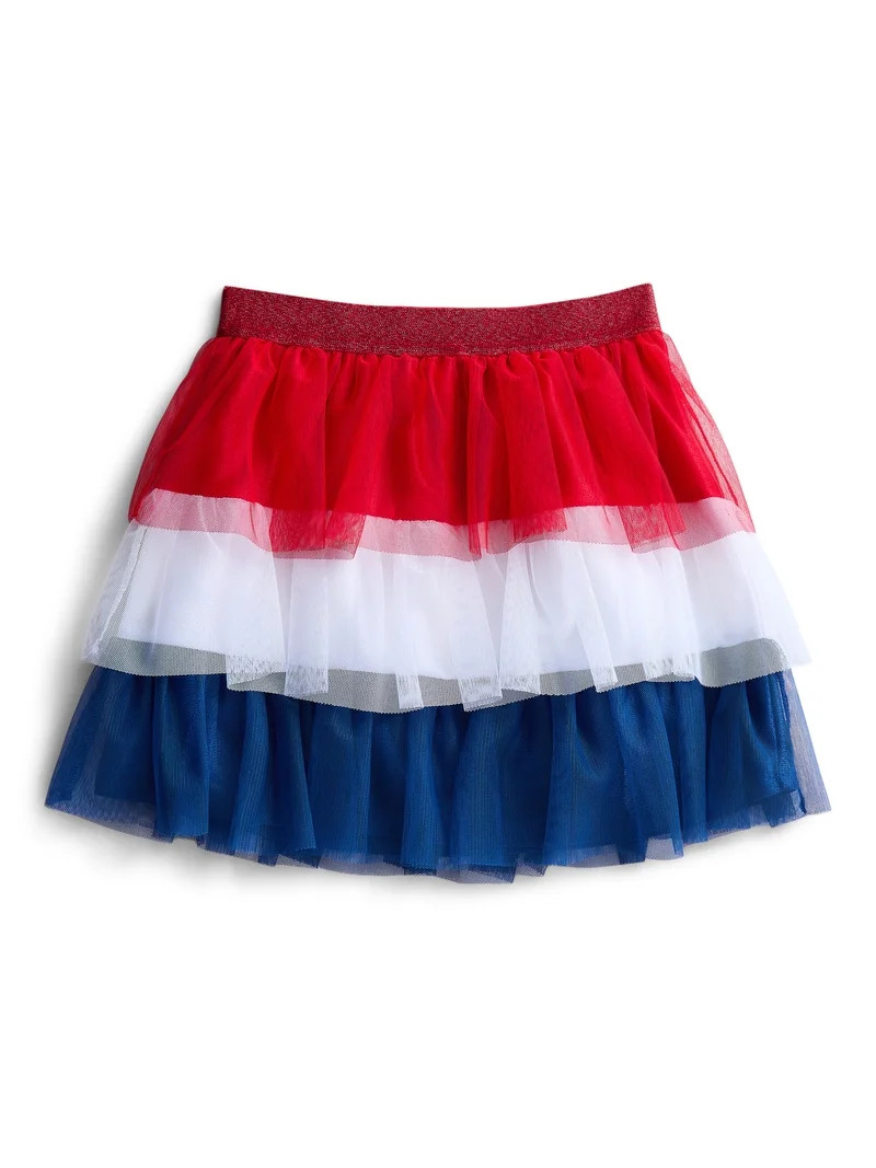 Fourth of July Girls Patriotic Americana Skirt from Way to Celebrate, Sizes 4-18 | Walmart (US)