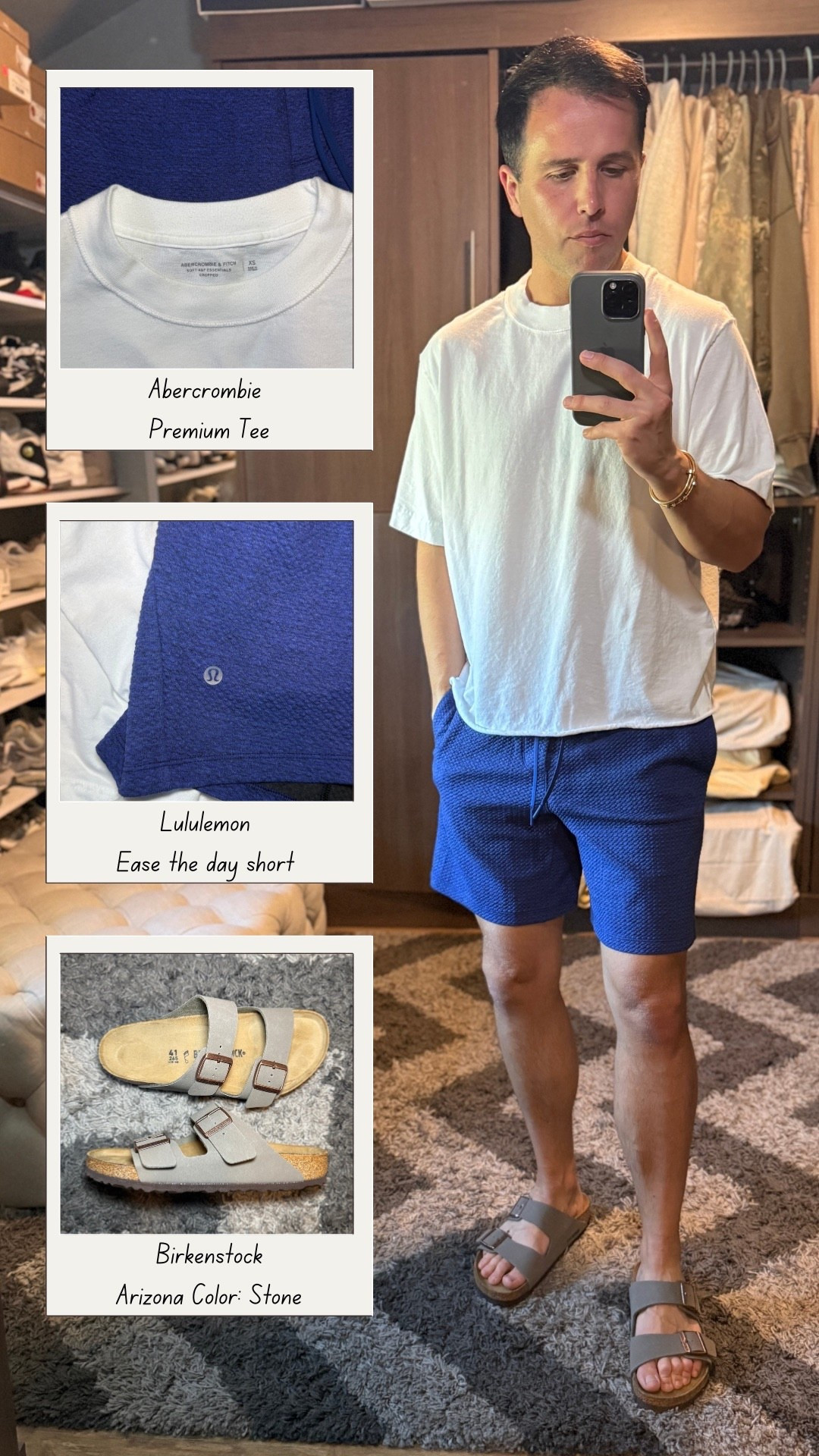 Men’s hot weather outfit . How’s it 98° in may. I wanted the lightest outfit possible. When it feels too hot to wear actual clothes, a cotton premium oversized tee, breathable shorts, and  Birkenstocks Arizona becomes the move. Simple, comfortable, and easy for summer errands, grabbing coffee, walking around, or everyday wear. Sometimes the best outfits are just lightweight basics that you’ll wear on repeat.
#menssummeroutfit #hotweatheroutfit #menscasualstyle #summeroutfitsmen #birkenstock #lululemonmen #mensstyle #casualmenswear #mensfashion #outfitideasformen #everydayoutfit #athleisurestyle #summerstyle #menswear

#LTKootd #LTKSeasonal #LTKMens