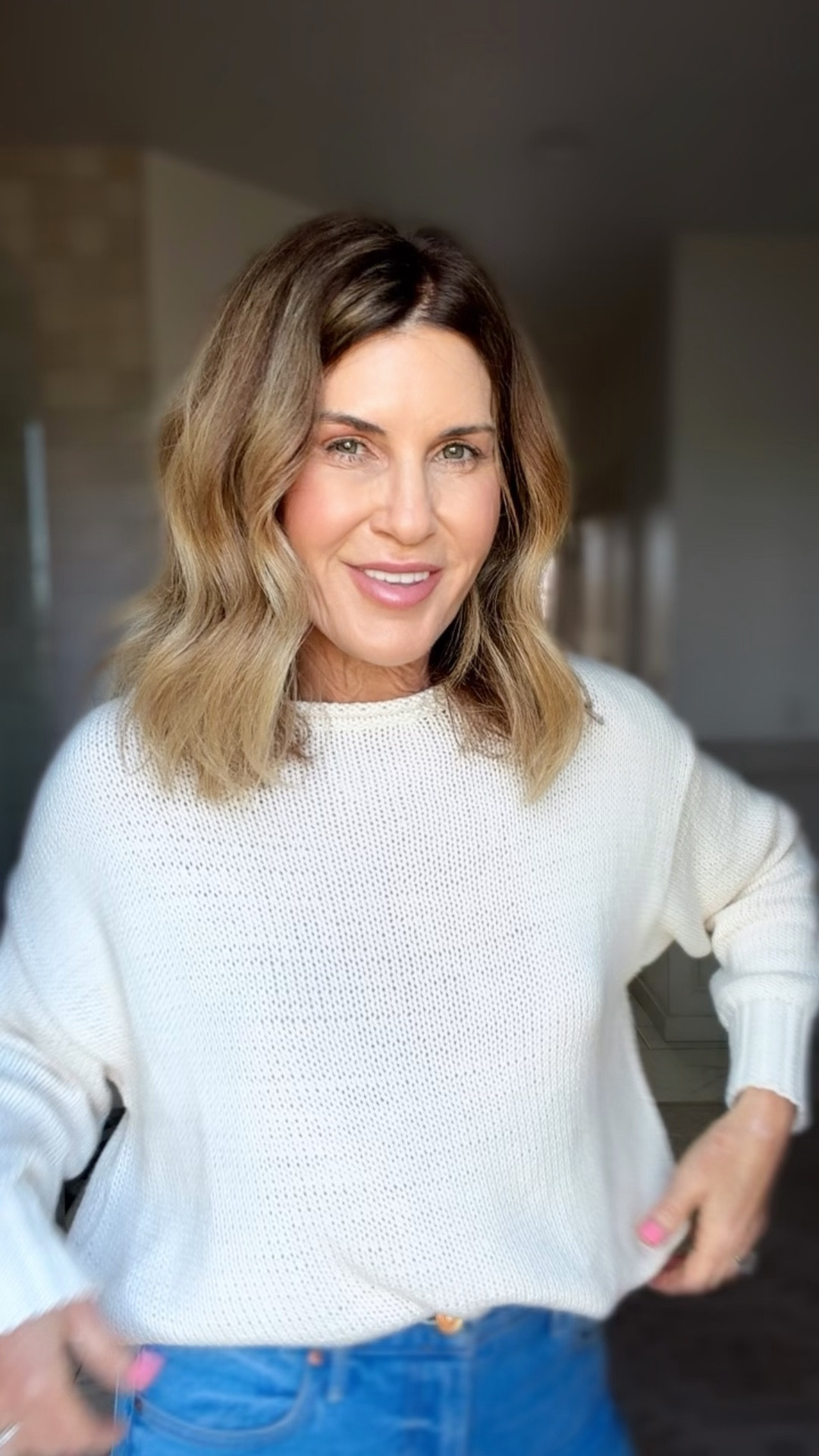 Wearing a medium in this cute Target sweater. I sized up to a medium 

#LTKOver40