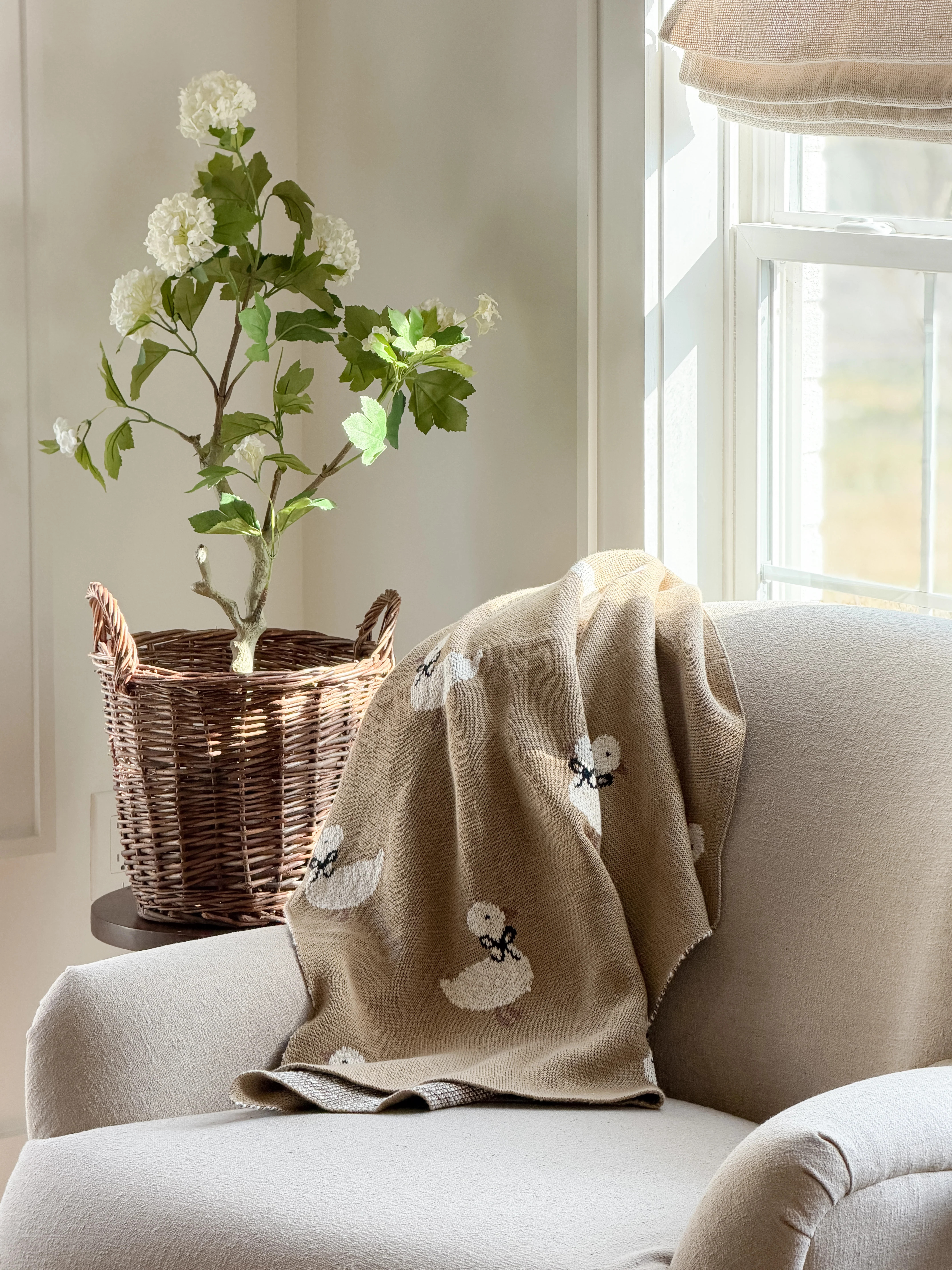 Ducklings Cotton Knit Blanket | Cottage and Key