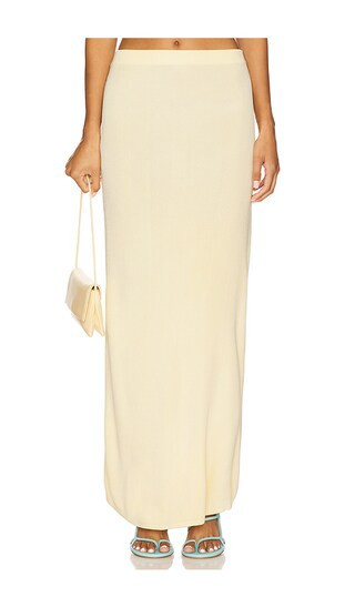 Lovers and Friends Elsy Maxi Skirt in Lemon. - size M | Revolve Clothing (Global)