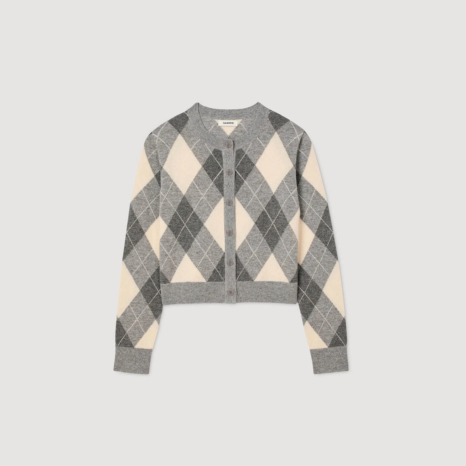 Argyle pattern cardigan | Sandro US | Sandro-Paris US