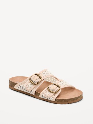 Double-Strap Slide Sandals for Girls | Old Navy (CA)