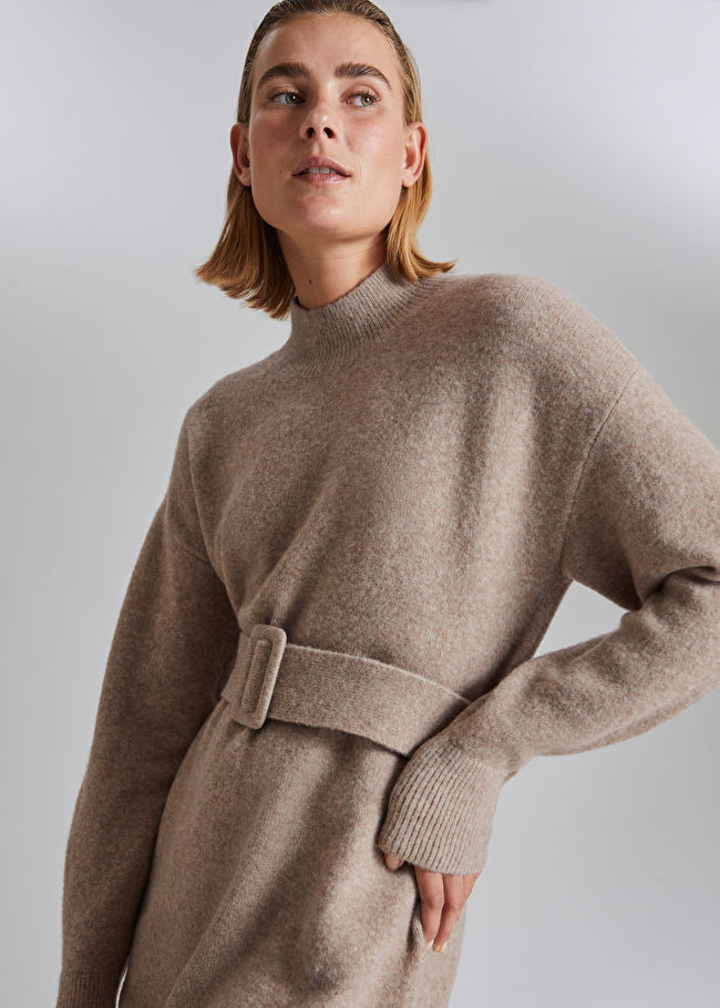 Belted Mini Knit Dress | & Other Stories US