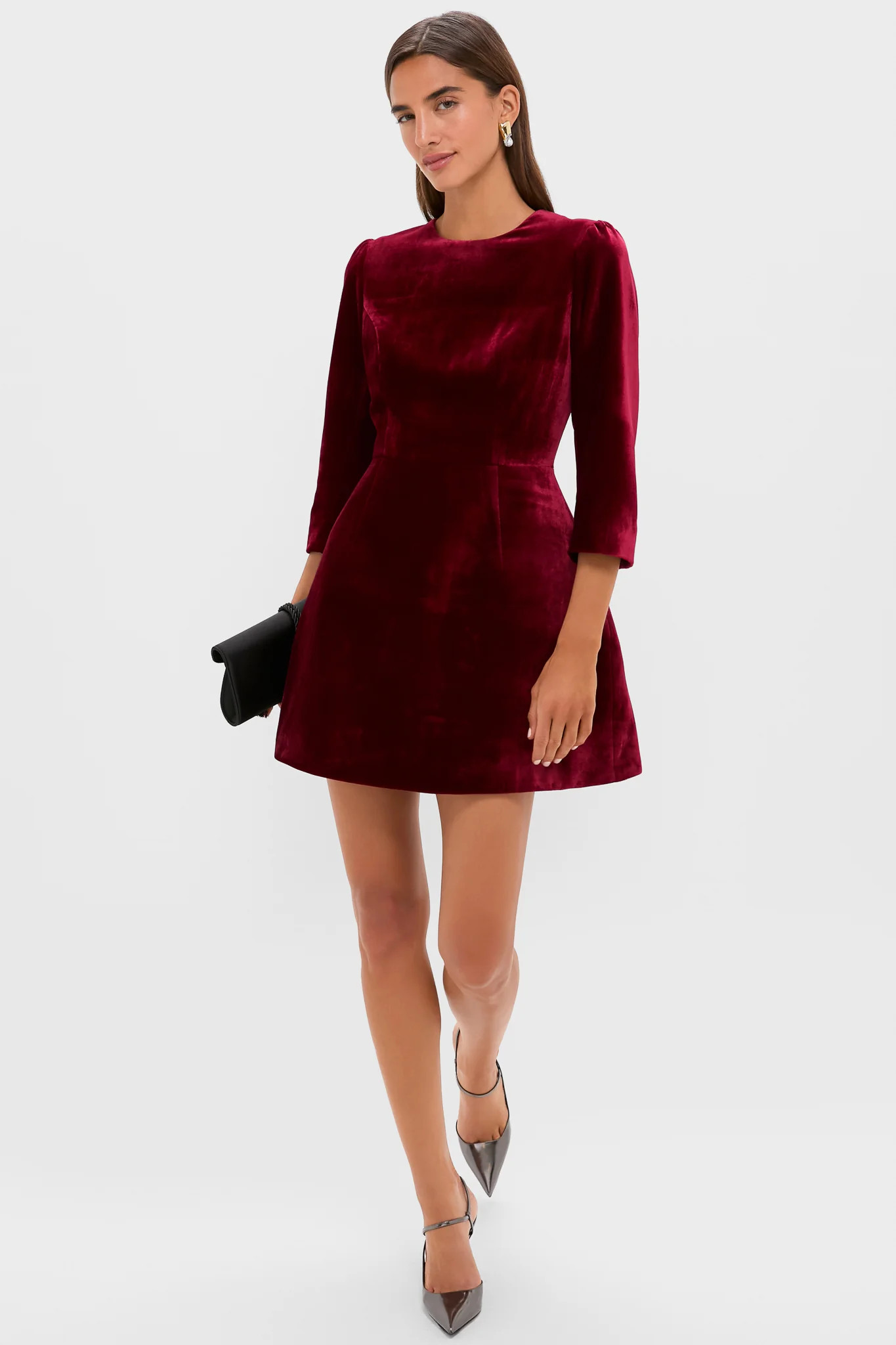 Red Velvet Silk Haley Dress | Tuckernuck (US)