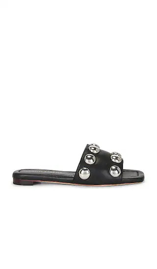 Loeffler Randall Hayes Studded Flat Sandal in Black. - size 7.5 | Revolve Clothing (Global)