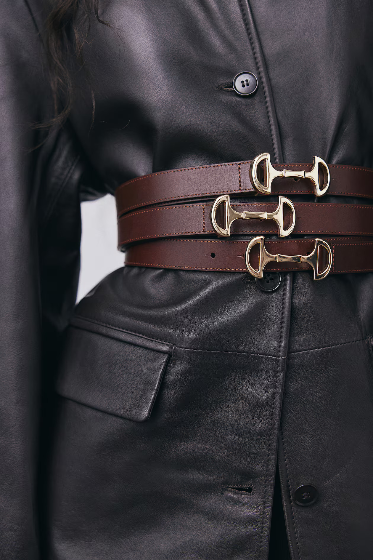 Leather Belt - Burgundy - Ladies | H&M US | H&M (US + CA)