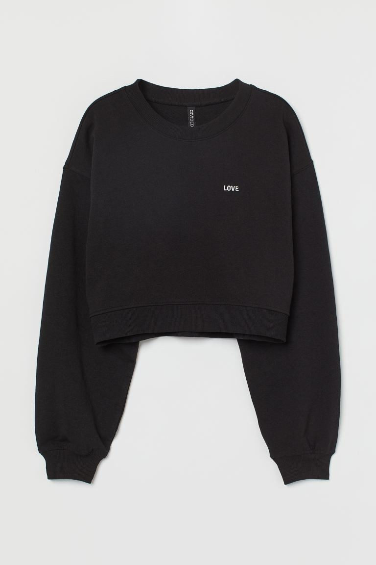 Cropped sweatshirt | H&M (UK, MY, IN, SG, PH, TW, HK)
