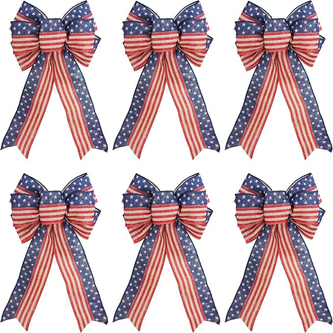Style- The Independence Day decorative bows with 8 inches wide and 12.5 inches length medium size... | Amazon (US)