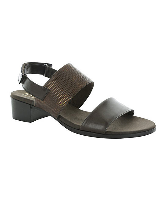 Munro Shoes Women's Sandals BROWN - Brown Lizard Kristal Leather Sandal - Women | Zulily