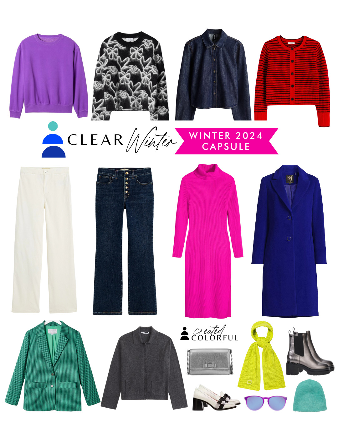 Clear Winters, it's your time to shine! 

This year's Winter Capsule fuses beautiful jewel tones, powerful silhouettes, fun color combos and metallics😍

You in these bright jewel tones will be an absolute moment👏

#createdcolorful 

#LTKSeasonal #LTKStyleTip #LTKMidsize