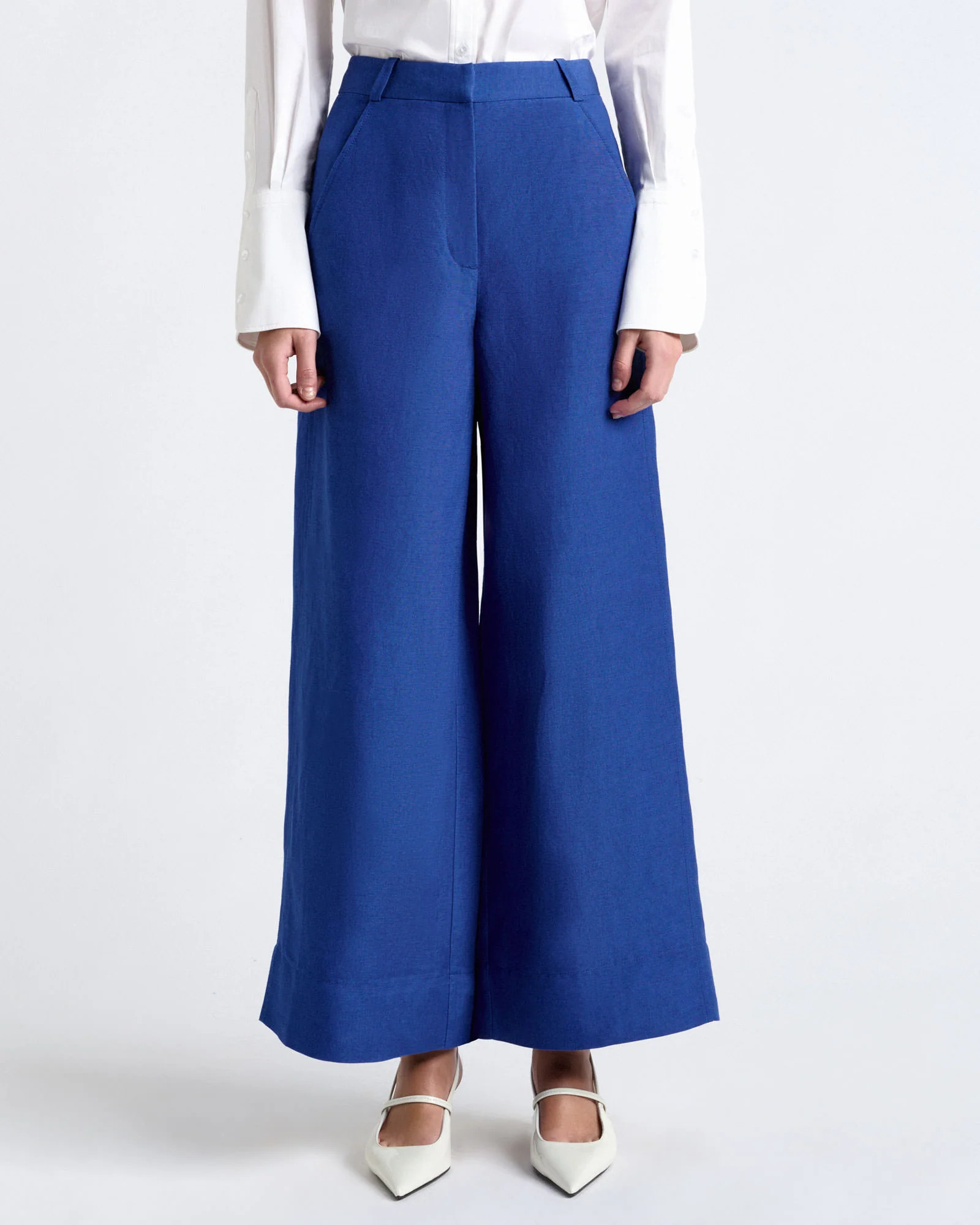 Lustre Linen Blend Cropped Pant | Cue AU