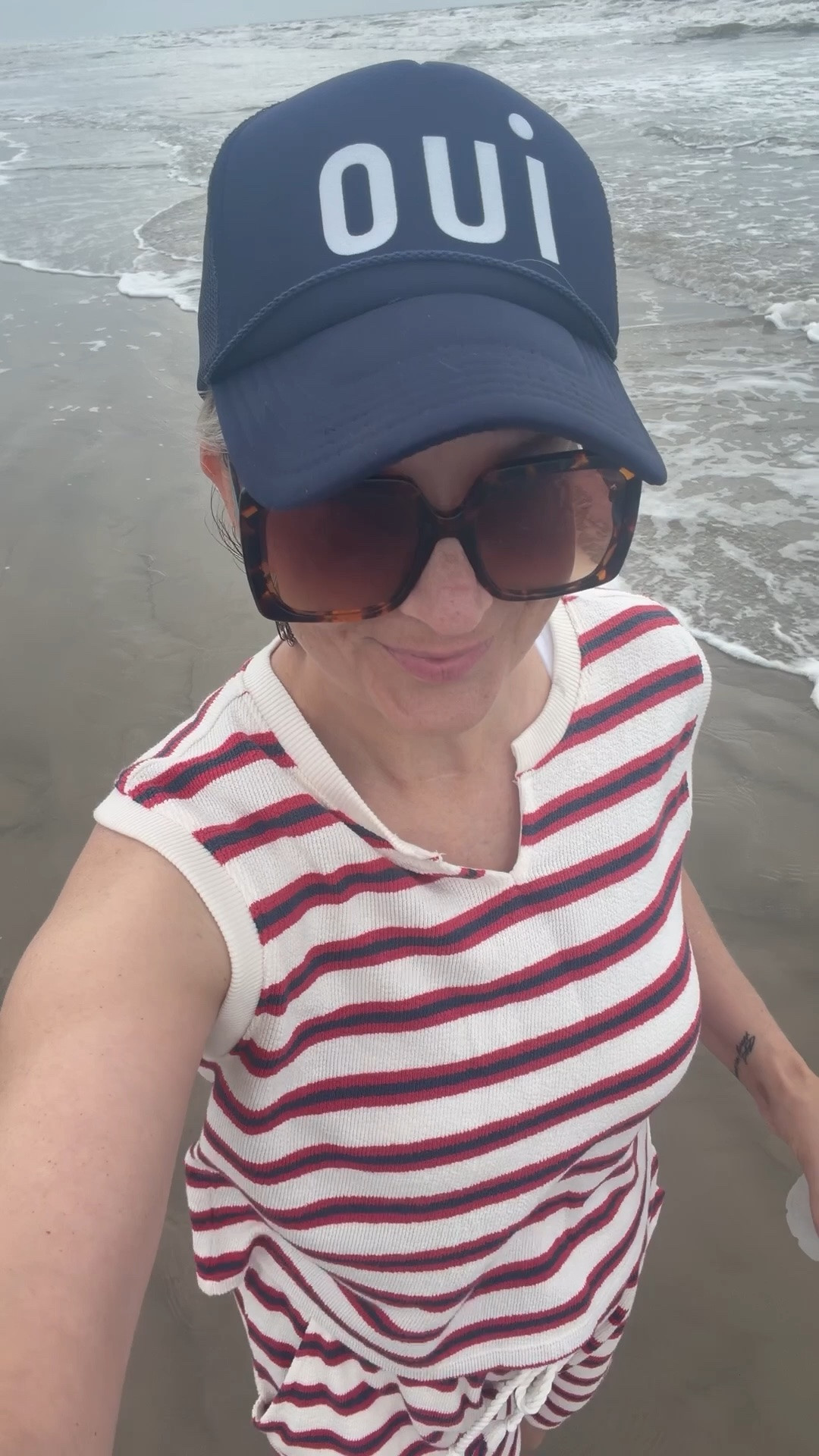 Morning beach walk outfit
Wearing a M

Target, vacation, Clare V, over 40, midlife, cruise, beach, matching set, diff sunnies, trucker hat

#LTKootd #LTKOver40 #LTKmorningroutine