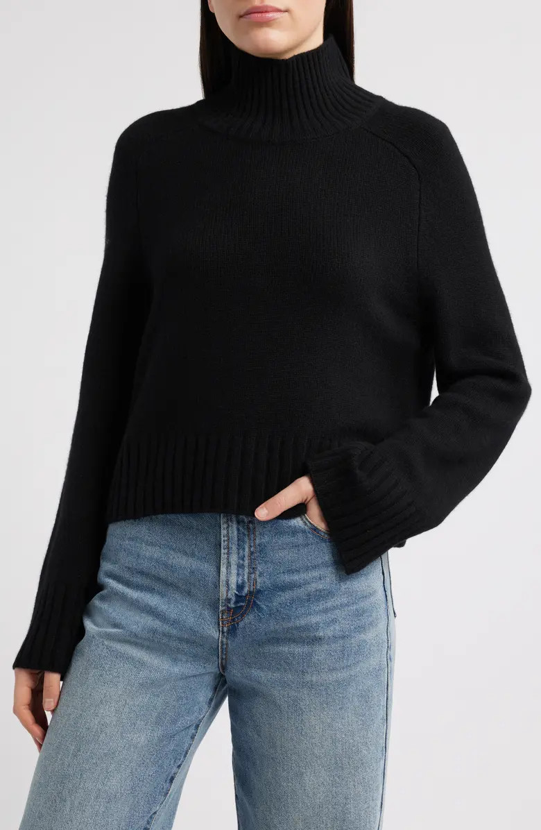 Brooke Crop Cashmere Turtleneck Sweater | Nordstrom