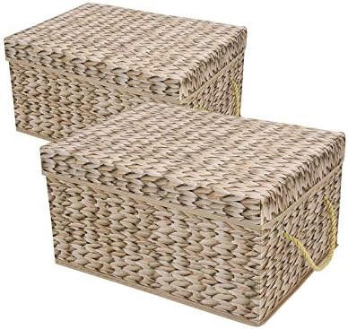 Livememory Decorative Storage Bins Fabric Storage Boxes with Lids and Handles for Office, Bedroom... | Amazon (US)