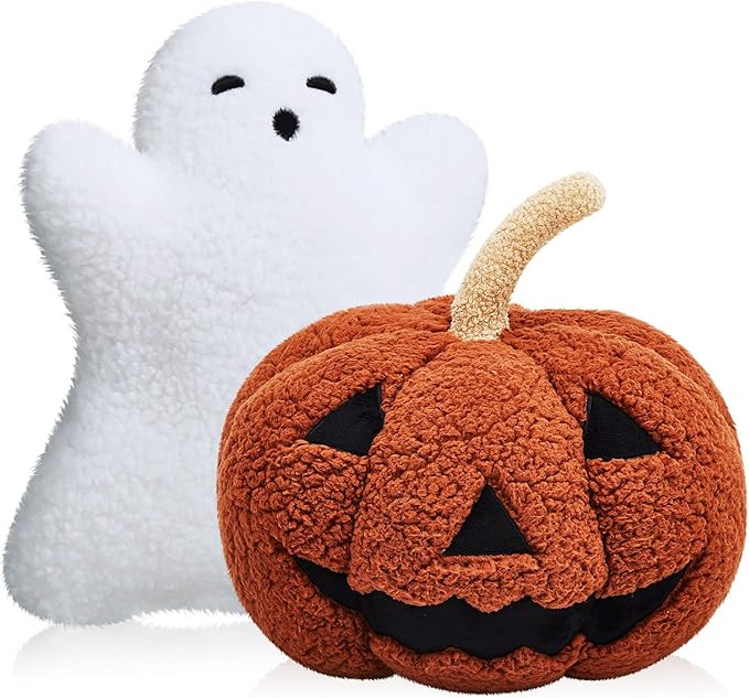 Poen 2 Pcs Halloween Pillows Pumpkin Pillow Halloween Shaped Throw Pillows Halloween Decorative P... | Amazon (US)