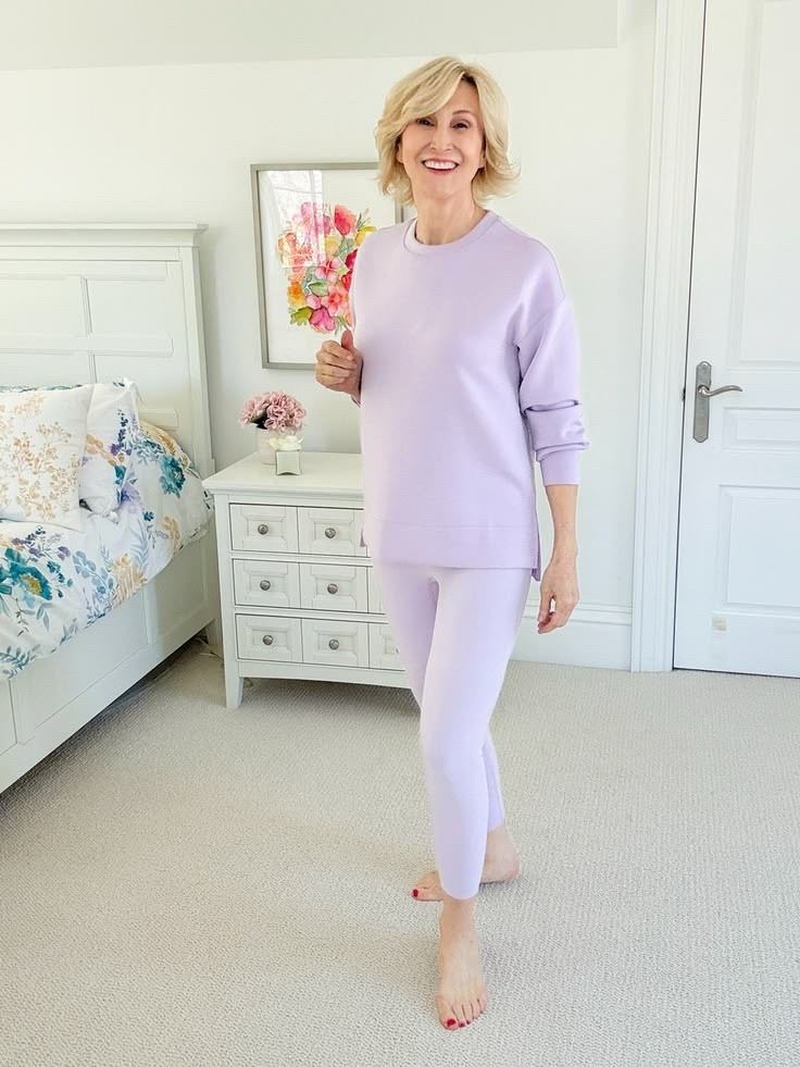 This is one of those outfits that feels like you’re wearing loungewear… but still looks completely put together 💜

I’m wearing the AirEssentials crewneck pullover in the prettiest verbena color with the matching leggings, and it’s honestly one of the softest sets I own. It’s lightweight, super comfortable, and the kind of outfit I reach for on busy days when I still want to feel a little polished.

Also sharing because @Spanx  is currently offering 20% off sitewide 🙌 The sale is only available through the LTK app, so you’ll need to open the link there to see the discount.

#LTKSaleAlert #LTKSeasonal #LTKOver40