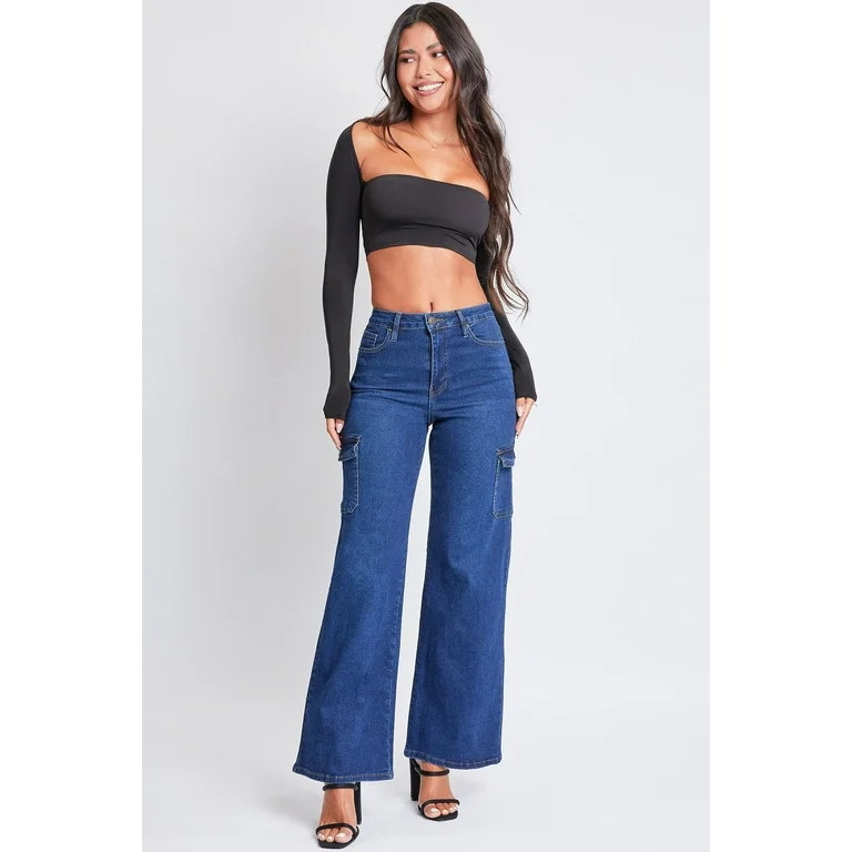 YMI Jeans Women's Skater Cargo Wide Leg Jeans | Walmart (US)