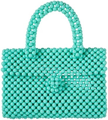 YUSHINY Women Acrylic Beaded Clutch Macaron Color Message Bag with Strap for Wedding Evening Part... | Amazon (US)