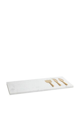 The Favorites Marble Tray With Set Of 3 Cheese Tools in White. | Revolve Clothing (Global)