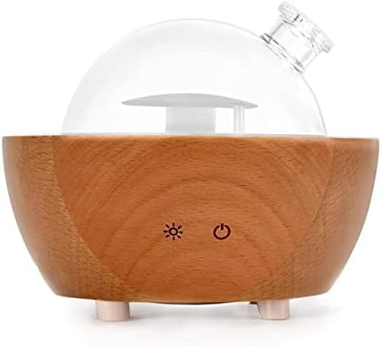 Glass Aromatherapy Essential Oil Diffuser, 200ml Natural Wood Base, Desktop Ultrasonic Aroma Diffuse | Amazon (US)