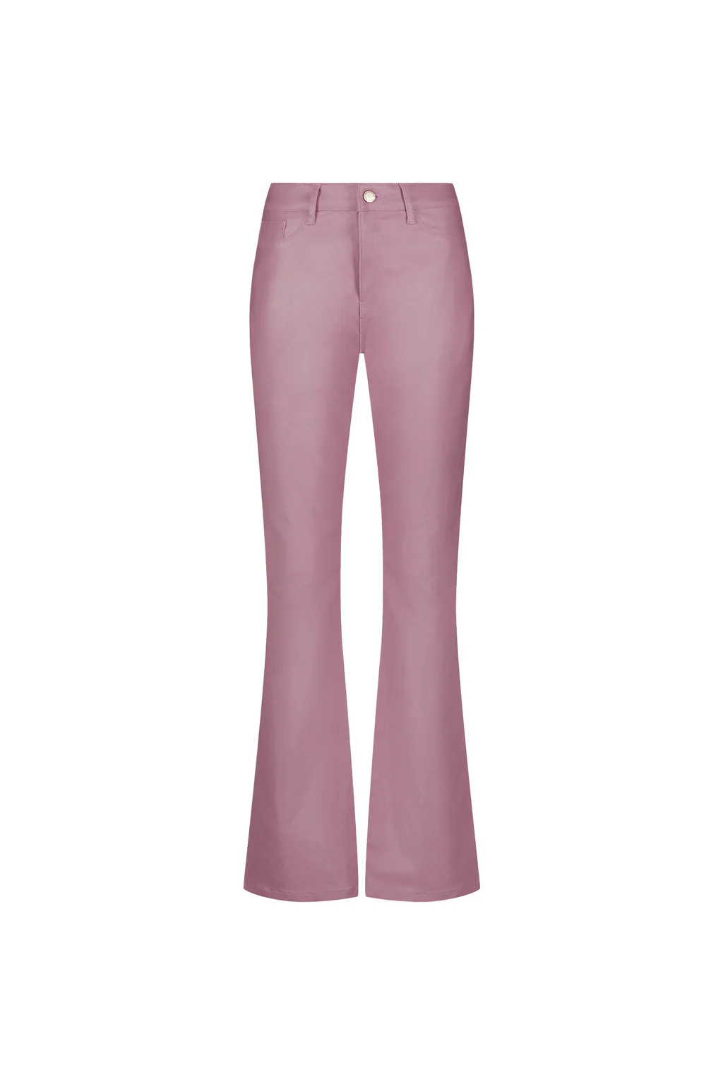 Aria Coated Flare Jean - Mauve | The Noli Shop
