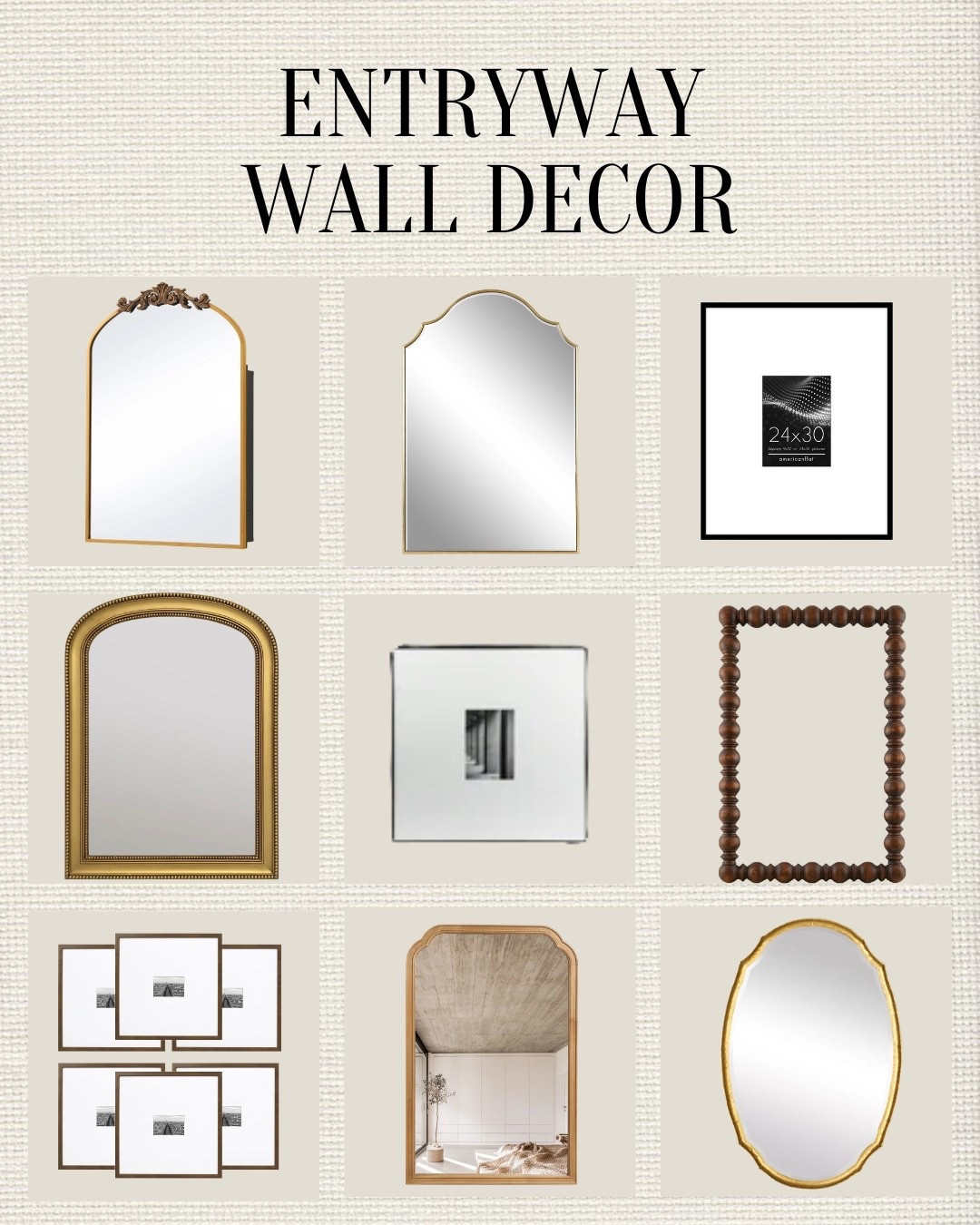 wall decor for an entryway