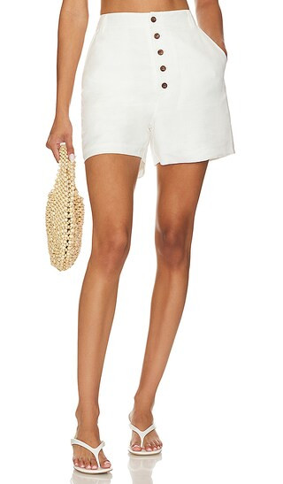 Air Linen Boyfriend Short in White | Revolve Clothing (Global)