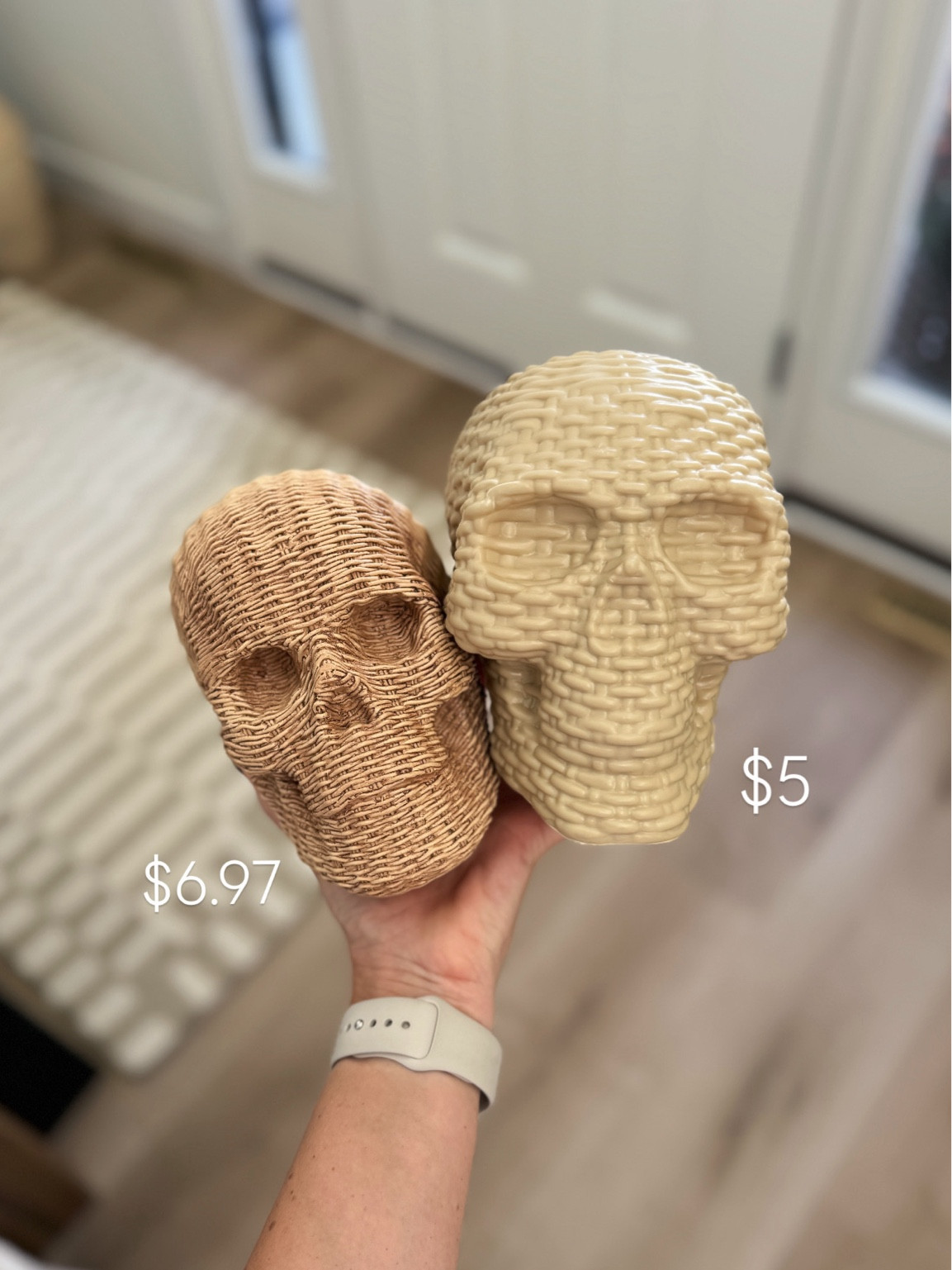 I bought both the Walmart and Target faux woven skulls. Which one do you like better? Halloween decor

#LTKSeasonal #LTKHome #LTKFindsUnder50