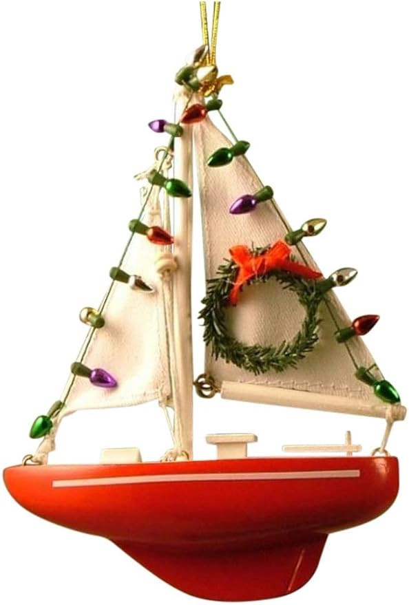Cape Shore Nautical Sailboat Sailing Sail Wood Christmas Holiday Ornament | Amazon (US)