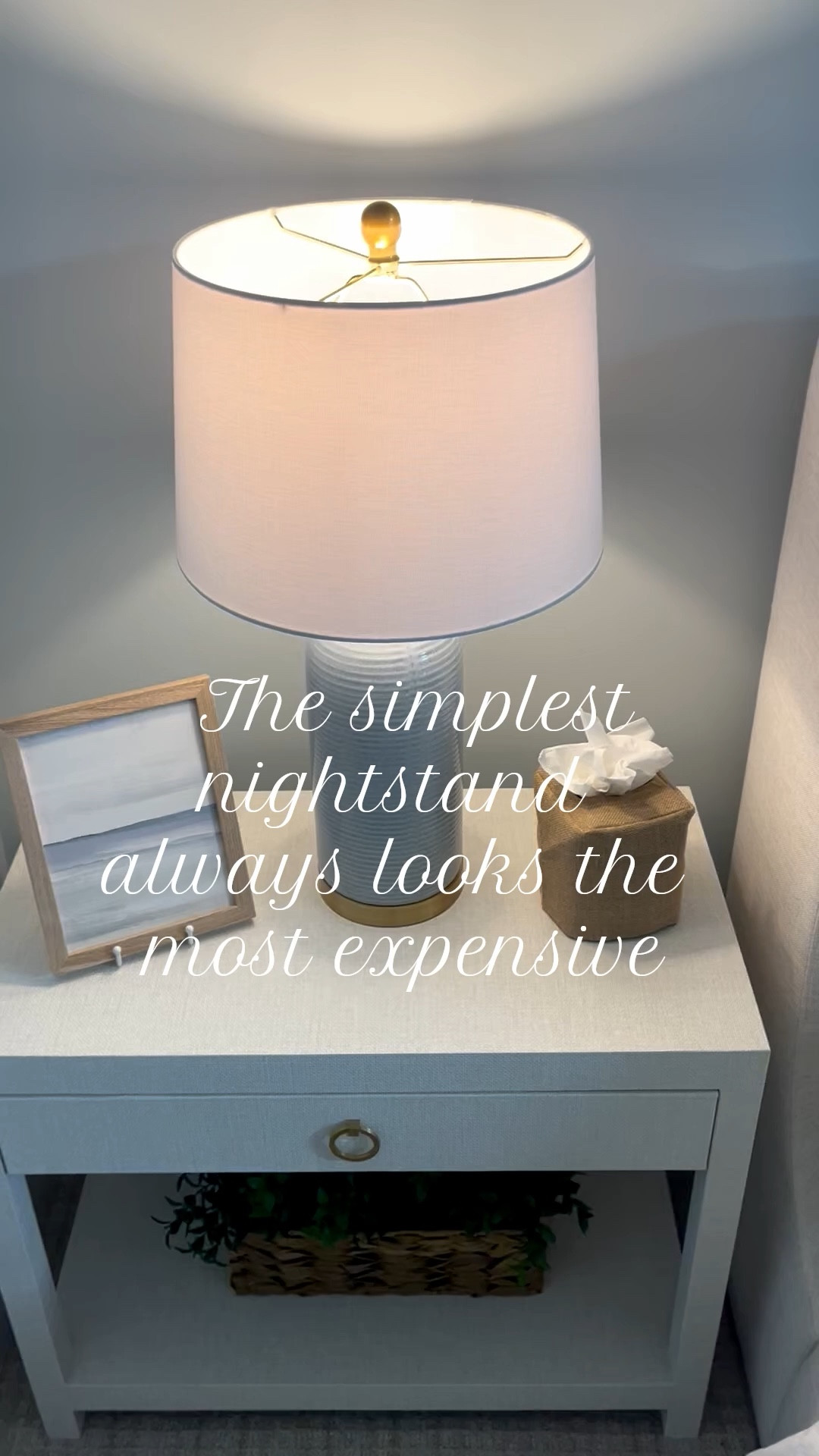 Keep your nightstand simple and intentional. A piece of art a lamp a clock and tissues are all you need. Everything else goes in the drawer. This is how you create a calm elevated bedroom that actually feels finished instead of cluttered. Less on the surface more behind the scenes. Shop my go to nightstand essentials.

#AmandaAndCoDesign #LTKhome #BedroomDesign

#LTKselfcare #LTKdayinmylife #LTKHome