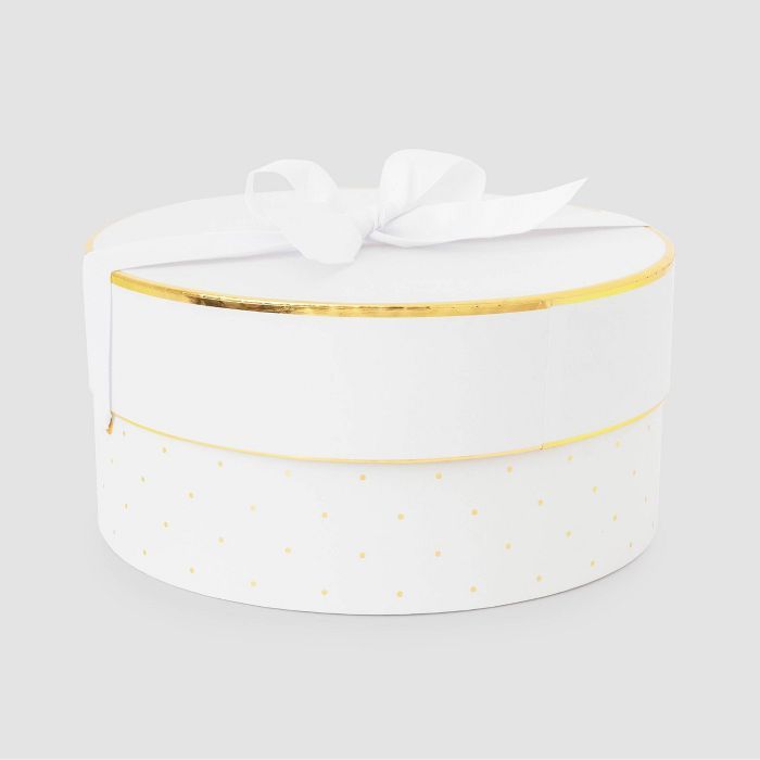 Gold Dots on White Large Round Box - Sugar Paper™ | Target