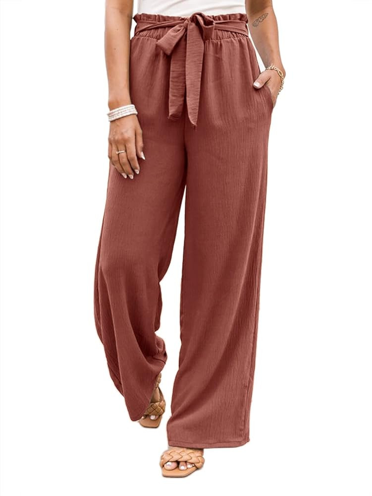 NIMIN Wide Leg Pants for Women High Waisted Business Casual Pants Work Pants Loose Flowy Summer B... | Amazon (US)