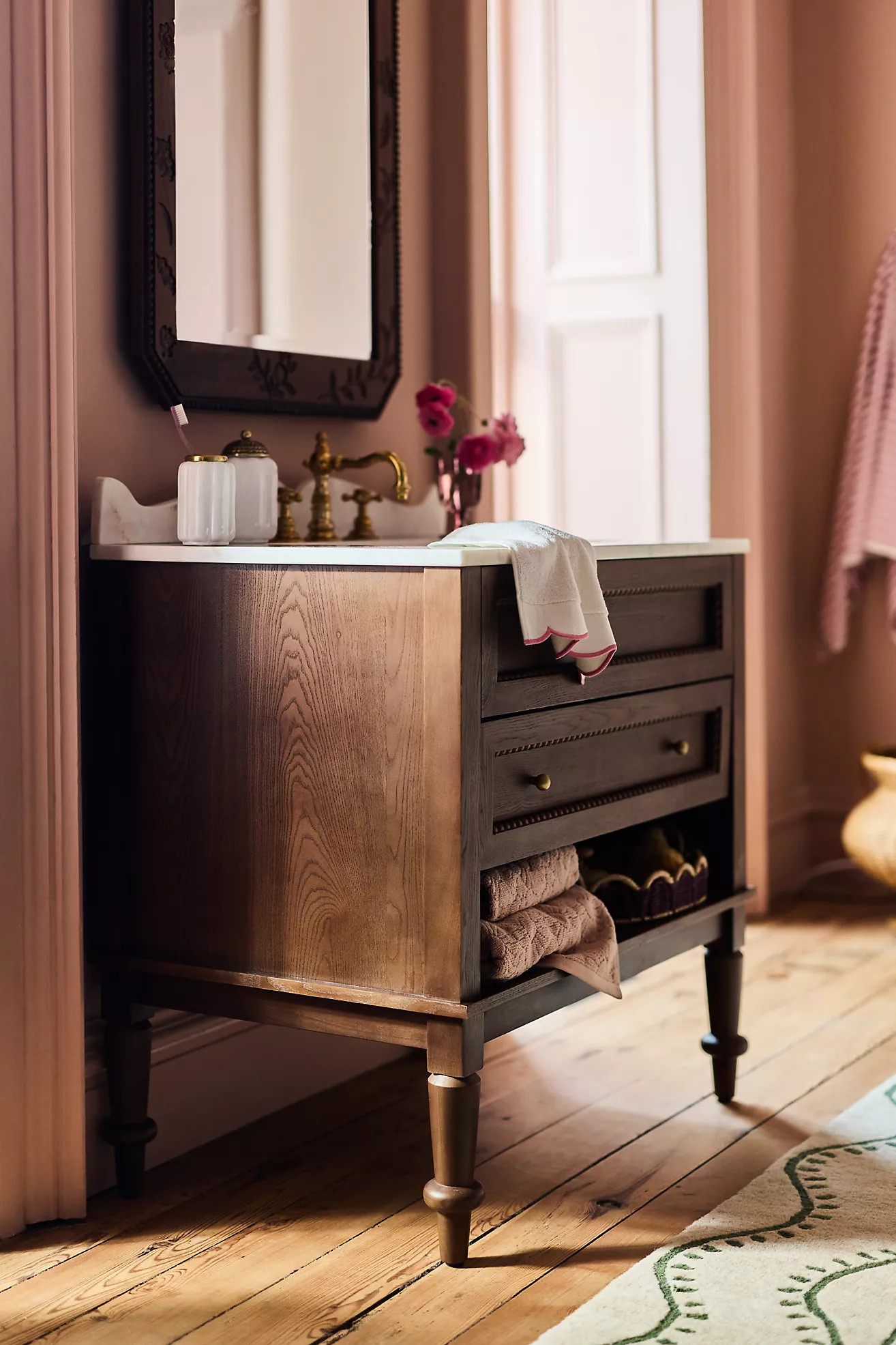 Freya Marble-Top Single Bathroom Vanity | Anthropologie (US)