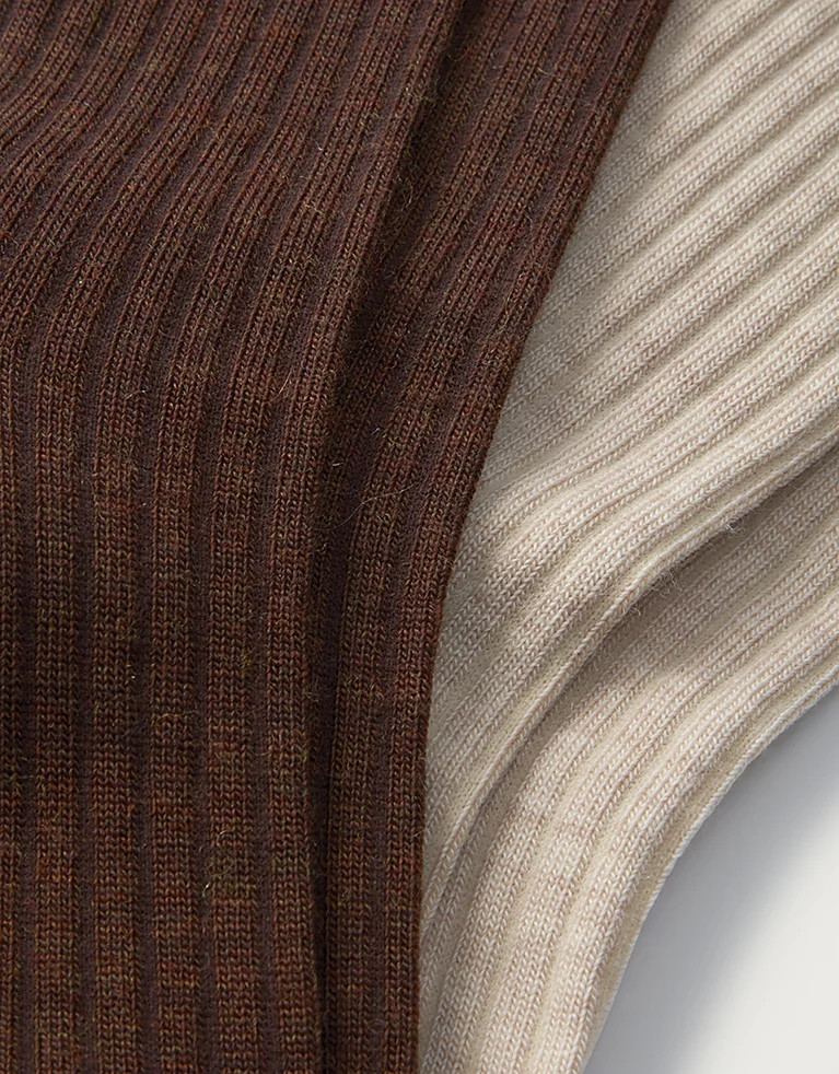 2 Pack Ribbed Essential Sock | The White Company UK & ROW