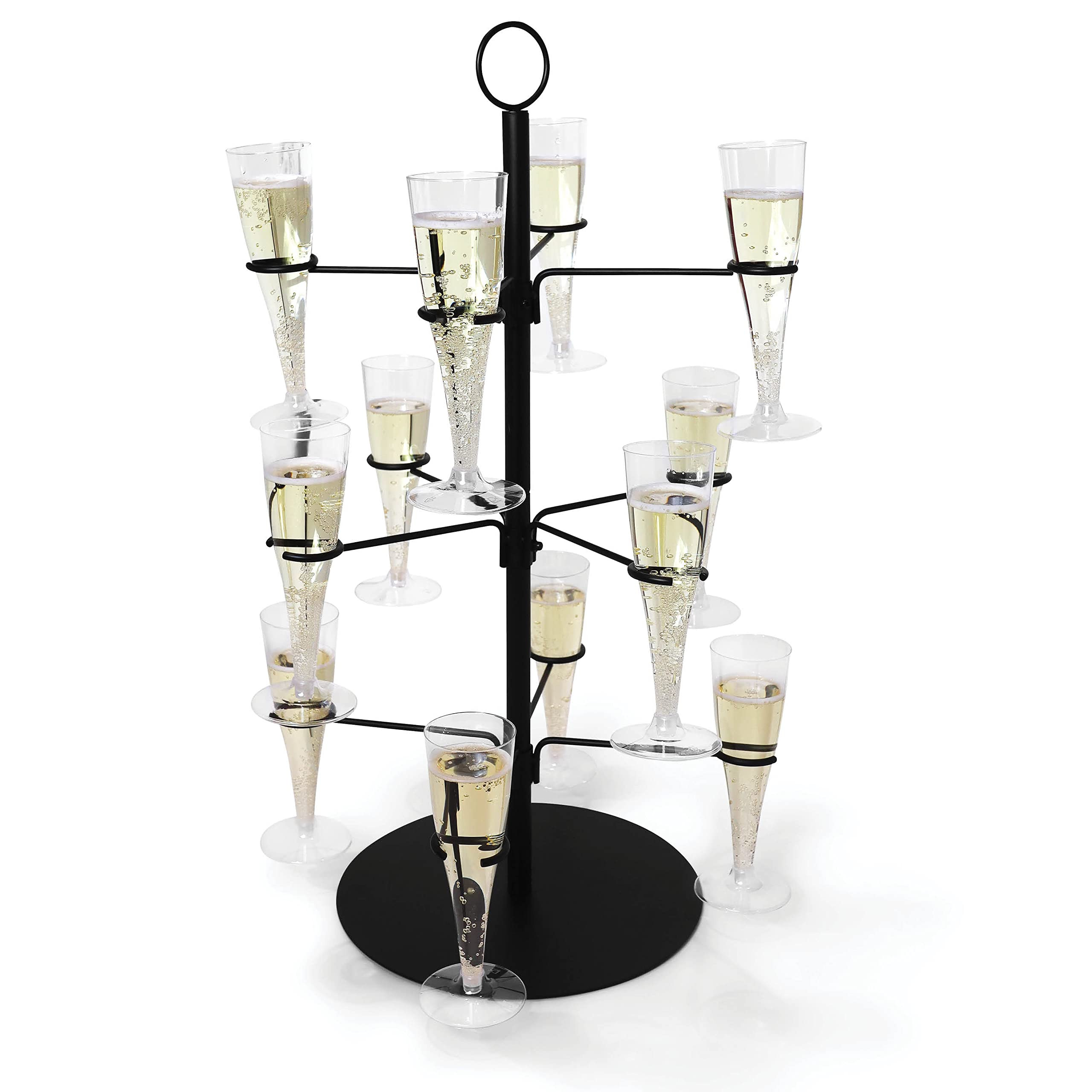Cocktail Tree Stand, Wine Glass Flight Tasting Display For Drinks, 3 Tier - 12 Holders For Champa... | Amazon (US)