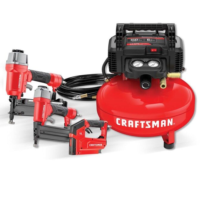 CRAFTSMAN 6-Gallon Single Stage Portable Electric Pancake Air Compressor (3-Tools Included) Lowes... | Lowe's